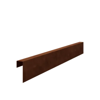 Profil de recouvrement en acier Corten - 15 x 5 x 5 cm - 150 cm