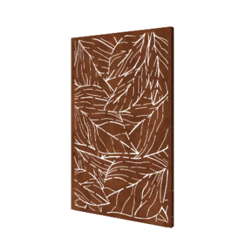Panneau décoratif en acier Corten - Feuilles 1 - 120 x 6 x 190 cm
