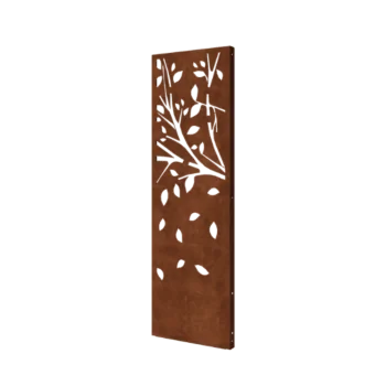 Panneau décoratif en acier Corten - Arbre - Partie 3 - 60 x 6 x 190 cm