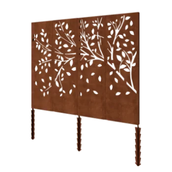 Panneau décoratif en acier Corten - Arbre Kit complet - 240 x 6 x 190 cm