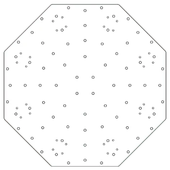 Plaque de fond en acier galvanisé - Octogone - 72,4 x 72,4 cm