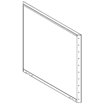 Jardinière en acier - Panneau 100 x 100 cm - RAL9005 mat (noir)