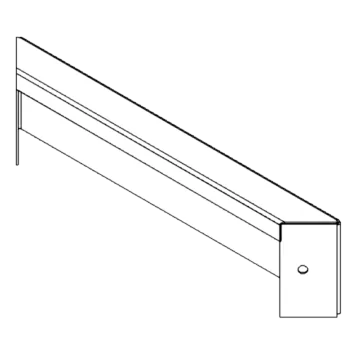 Jardinière en acier - Panneau 10 x 40 cm - RAL9010 mat (blanc)