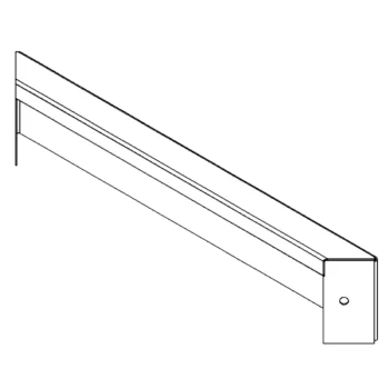 Jardinière en acier - Panneau 10 x 50 cm - RAL9005 mat (noir)