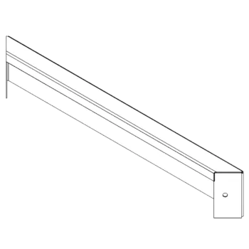 Jardinière en acier - Panneau 10 x 60 cm - RAL9010 mat (blanc)