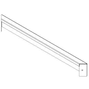 Jardinière en acier - Panneau 10 x 80 cm - RAL9010 mat (blanc)