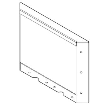 Jardinière en acier - Panneau 30 x 40 cm - RAL9010 mat (blanc)
