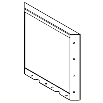 Jardinière en acier - Panneau 40 x 40 cm - RAL9005 mat (noir)