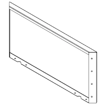 Jardinière en acier - Panneau 40 x 80 cm - RAL9005 mat (noir)