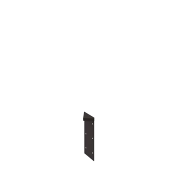 Jardinière en acier - Pièce d'angle 180° - 30 cm - RAL7016 mat (gris anthracite)