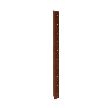 Jardinière en acier Corten - Pièce d'angle 90° - 100 cm