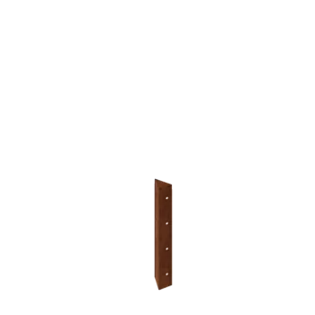 Jardinière en acier Corten - Pièce d'angle 90° - 40 cm