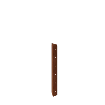 Jardinière en acier Corten - Pièce d'angle 90° - 60 cm