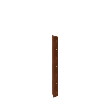 Jardinière en acier Corten - Pièce d'angle 90° - 70 cm