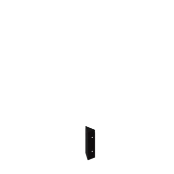 Jardinière en acier - Pièce d'angle 90° - 20 cm - RAL9005 mat (noir)