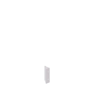 Jardinière en acier - Pièce d'angle 90° - 20 cm - RAL9010 mat (blanc)