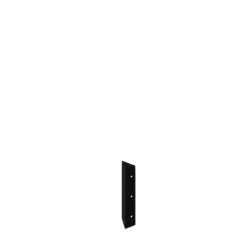 Jardinière en acier - Pièce d'angle 90° - 30 cm - RAL9005 mat (noir)