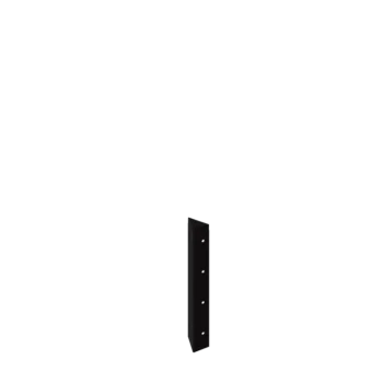 Jardinière en acier - Pièce d'angle 90° - 40 cm - RAL9005 mat (noir)