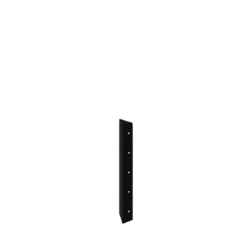 Jardinière en acier - Pièce d'angle 90° - 50 cm - RAL9005 mat (noir)