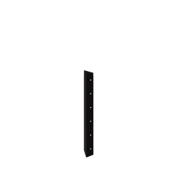 Jardinière en acier - Pièce d'angle 90° - 60 cm - RAL9005 mat (noir)