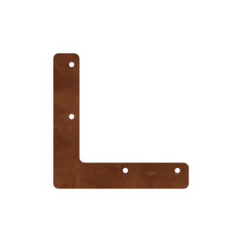 Jardinière en acier Corten - Plaque de jonction - Forme en L