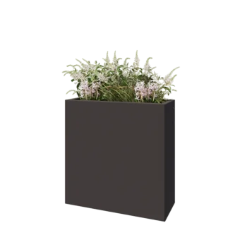 Jardinière en acier - Rectangle - 80 x 30 x 80 cm - Autre couleur RAL - Avec plaque de fond