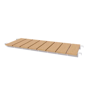 banc en acier - 130 x 44,3 cm - RAL9010 mat (blanc)
