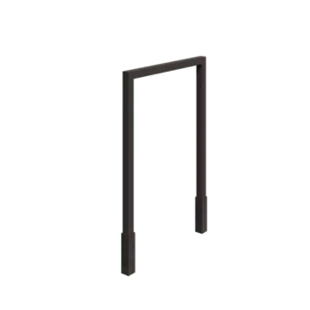 Pergola en acier - Droit - 200 x 230 cm - RAL7016 mat (gris anthracite) - Avec plot béton