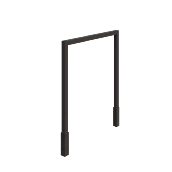 Pergola en acier - Droit - 250 x 230 cm - RAL7016 mat (gris anthracite) - Avec plot béton