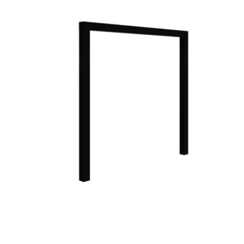 Pergola en acier - Droit - 250 x 230 cm - RAL9005 mat (noir) - Sans plot béton
