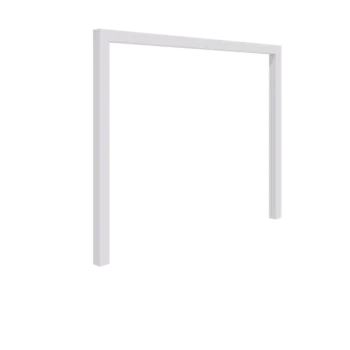 Pergola en acier - Droit - 300 x 230 cm - RAL9010 mat (blanc) - Sans plot béton