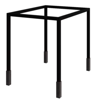 Pergola en acier - Rectangle - 324 x 250 x 230 cm - RAL9005 mat (noir) - Avec plot béton