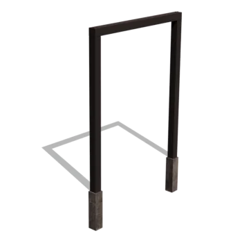 Pergola en acier - Droit - 200 x 230 cm - RAL9005 mat (noir) - Sans plot béton