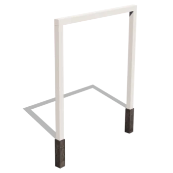 Pergola en acier - Droit - 250 x 230 cm - RAL9010 mat (blanc) - Avec plot béton