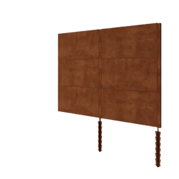 Clôture en acier Corten H3 - Kit complet - 252 x 6 x 190 cm
