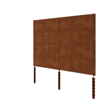 Clôture en acier Corten H4 - Kit complet - 258 x 6 x 190 cm