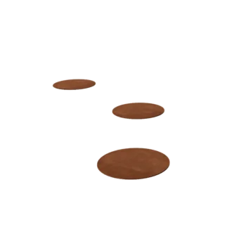 Pas japonais en acier Corten - Rond - 25 cm