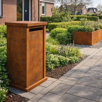 Boîte aux lettres en acier Corten - Arizona M - 60 x 40 x 100 cm