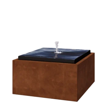 Tables d'eau en acier Corten - Orin - 80 x 80 x 40 cm