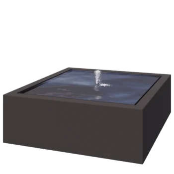 Tables d'eau en aluminium - Lyra - 120 x 120 x 40 cm - Autre couleur RAL - Avec éclairage LED