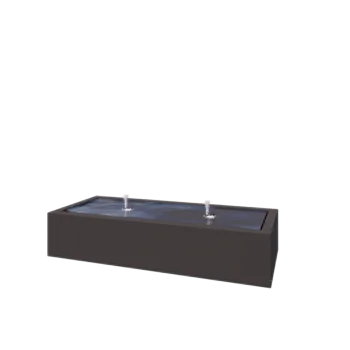 Tables d'eau en aluminium - Lyra - 200 x 80 x 40 cm - RAL7016 mat (gris anthracite) - Avec éclairage LED