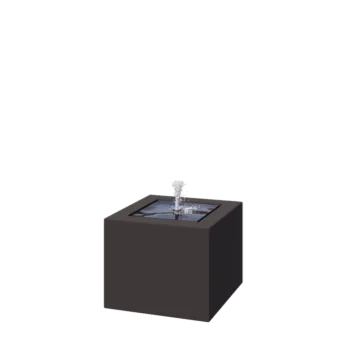 Tables d'eau en aluminium - Lyra - 50 x 50 x 40 cm - Autre couleur RAL - Avec éclairage LED