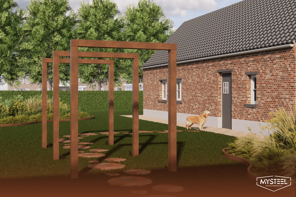 Poser des dalles en acier corten dans le jardin : comment faire ?